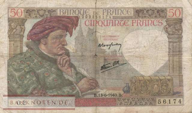 France - 50  Francs (#093-40_VG)