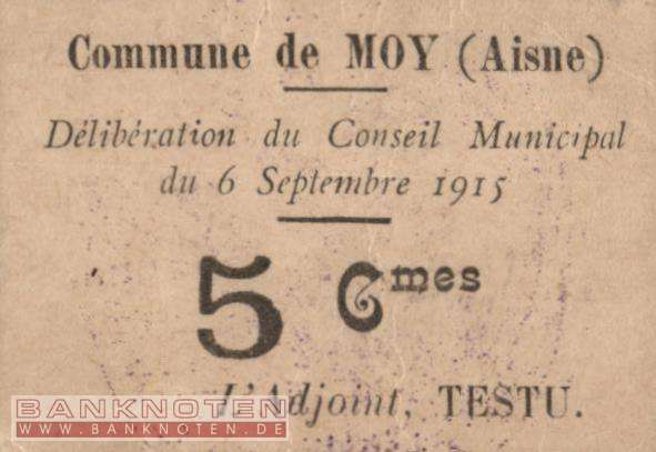 Frankreich - Moy / Aisne - 5  Centimes (#1640_XF)