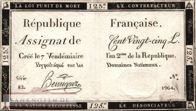 France - 125  Livres (#A074-U25_F)