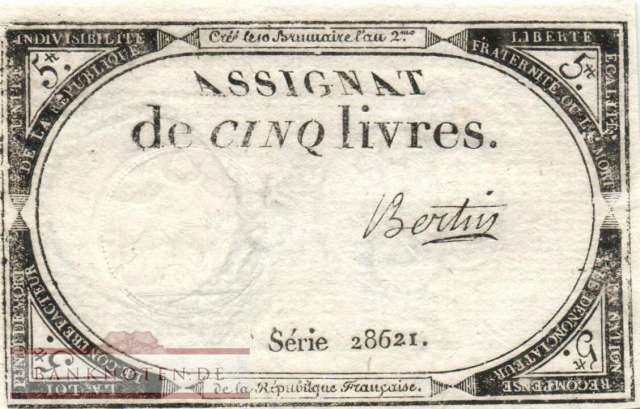 France - 5  Livres (#A076_AU)