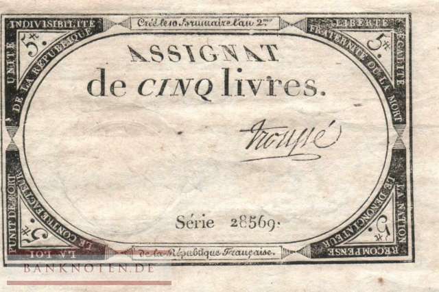 France - 5  Livres (#A076_VF)