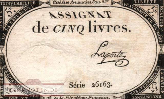 France - 5  Livres (#A076_XF)