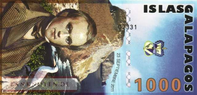 Galapagos - 1.000  Nuevos Sucres (#A7_UNC)