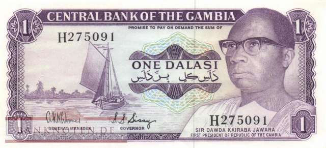 Gambia - 1  Dalasi (#004d_VF)