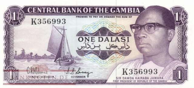 Gambia - 1  Dalasi (#008a_UNC)