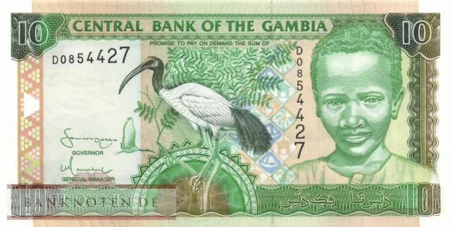 Gambia - 10  Dalasis (#021c_UNC)