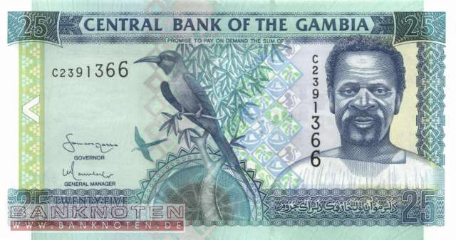 Gambia - 25  Dalasis (#022c_UNC)