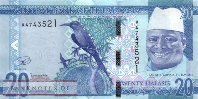 Gambia - 20  Dalasis (#033_UNC)