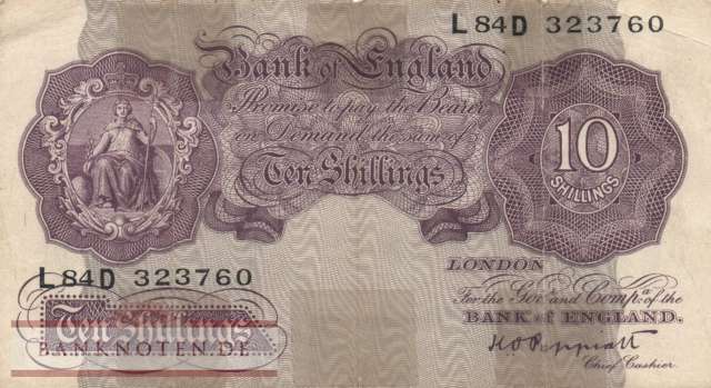 Great Britain - 10  Shillings (#366_G)