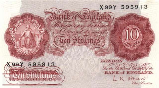 Grossbritannien - 10  Shillings (#368c_UNC)