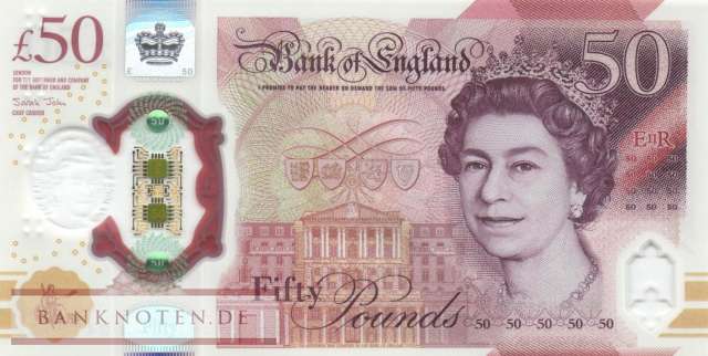 Great Britain - 50  Pounds - polymer (#397a_UNC)