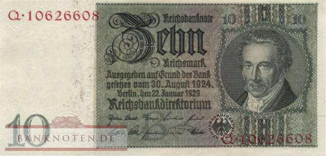 Deutschland - 10  Reichsmark (#0173a-BQ_AU)