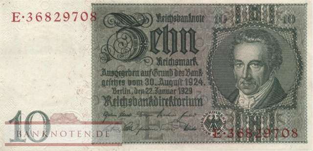 Germany - 10  Reichsmark (#0173a-EE_AU)