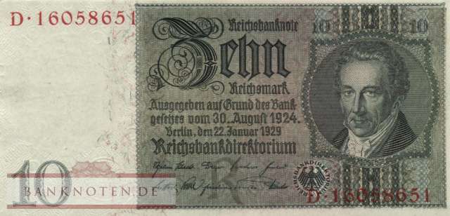 Deutschland - 10  Reichsmark (#0173a-RD_XF)