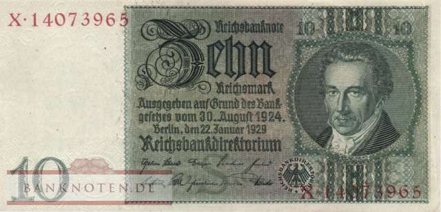 Deutschland - 10  Reichsmark (#0173a-SX_AU)