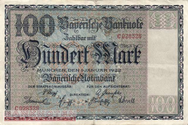 Bayern - 100  Mark (#BAY004_VF)
