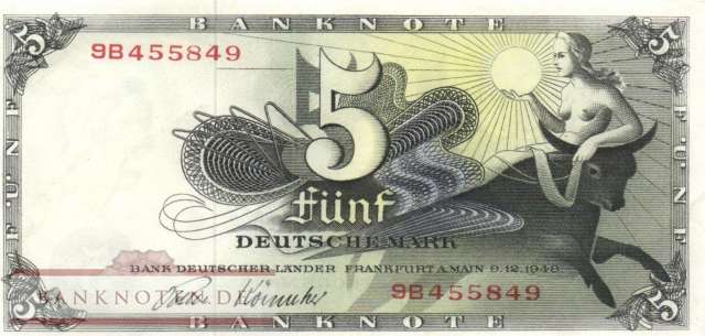 Germany - 5  Deutsche Mark (#BRD-01e_AU)