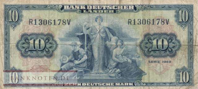 Germany - 10  Deutsche Mark (#BRD-04-R_F)