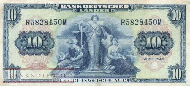 Deutschland - 10  Deutsche Mark (#BRD-04-R_VF)