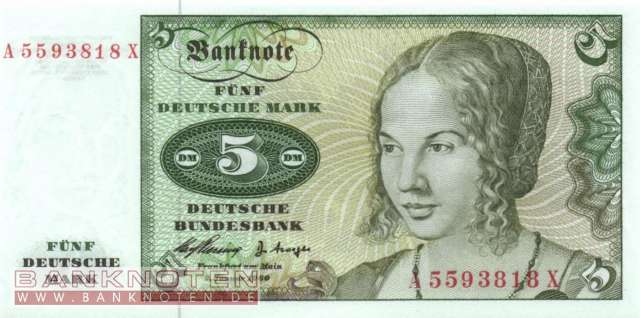 Germany - 5  Deutsche Mark (#BRD-06e_UNC)