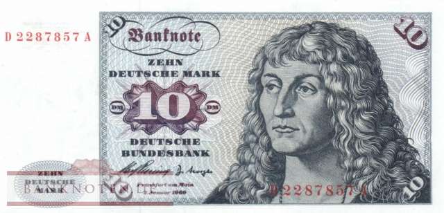 Germany - 10  Deutsche Mark (#BRD-07a_AU)