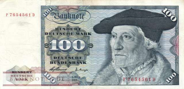 Germany - 100  Deutsche Mark (#BRD-10b-P_VF)