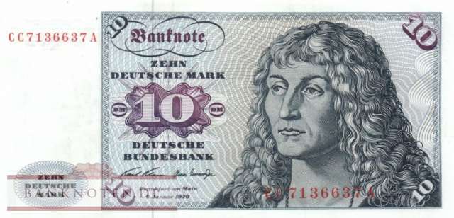 Germany - 10  Deutsche Mark (#BRD-14a_AU)