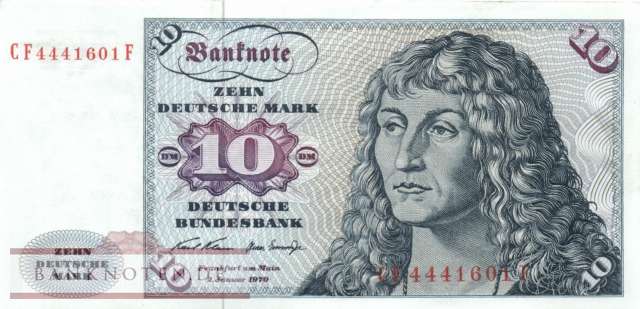 Germany - 10  Deutsche Mark (#BRD-14b_AU)