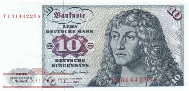 Germany - 10  Deutsche Mark - Replacement (#BRD-14c-YC_UNC)