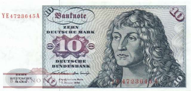 Germany - 10  Deutsche Mark - Replacement (#BRD-14d_AU)