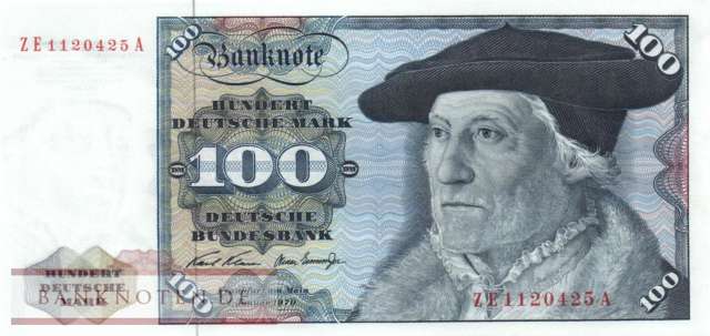 Deutschland - 100  Deutsche Mark - Ersatzbanknote (#BRD-17d_AU)