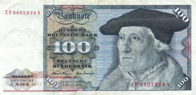 Deutschland - 100  Deutsche Mark - Ersatzbanknote (#BRD-17d_F)