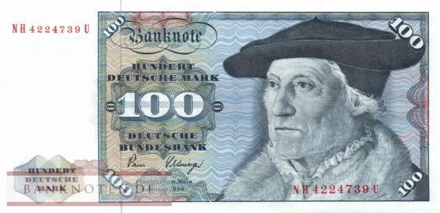 Deutschland - 100  Deutsche Mark (#BRD-22a-NH_AU)