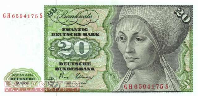 Germany - 20  Deutsche Mark (#BRD-26a_UNC)