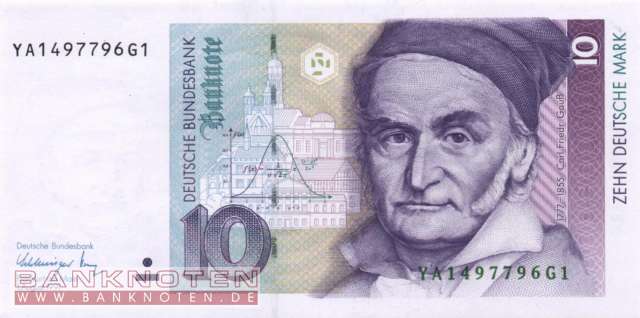 Deutschland - 10  Deutsche Mark - Ersatzbanknote (#BRD-41b_UNC)