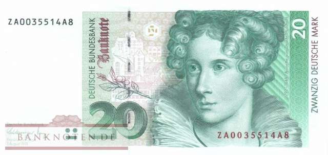 Deutschland - 20  Deutsche Mark - Ersatzbanknote (#BRD-42b_UNC)