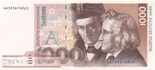 Deutschland - 1.000  Deutsche Mark (#BRD-46a-AA_UNC)