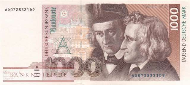 Germany - 1.000  Deutsche Mark (#BRD-46a-AD_UNC)