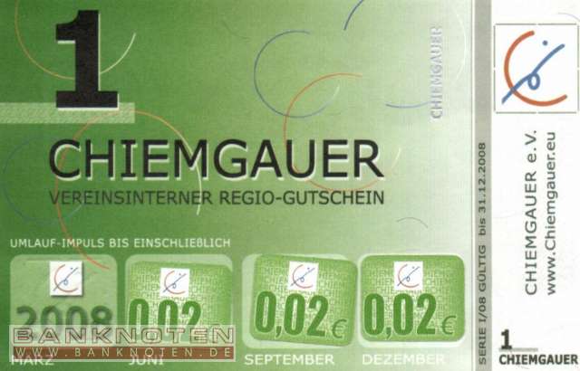 Regionalgeld Chiemgau - 1  Chiemgauer (#CH01_UNC)