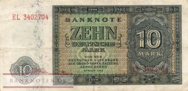 Deutschland - 10  Deutsche Mark (#DDR-05_VF)