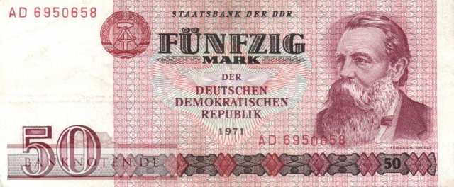 Germany - 50  Mark (#DDR-22a_VF)