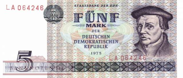 Deutschland - 5  Mark (#DDR-23a_UNC)