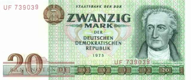 Deutschland - 20  Mark (#DDR-24a_UNC)