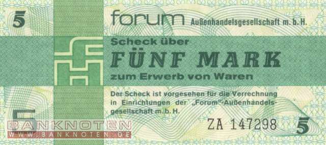 DDR-Forumscheck - 5  Mark - Ersatzbanknote (#DDR-31b_UNC)