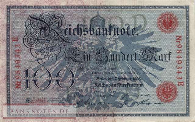 Deutschland - 100  Mark (#DEU-031b_XF)
