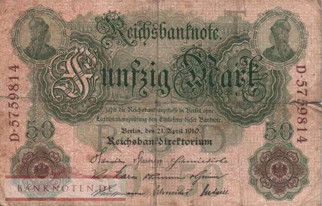 Deutschland - 50  Mark (#DEU-038_VG)