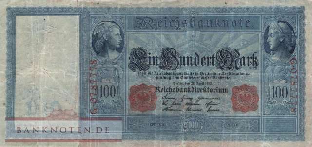 Germany - 100  Mark (#DEU-039b_F)