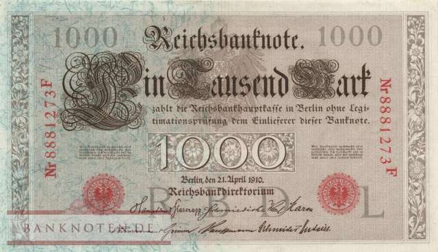 Deutschland - 1.000  Mark (#DEU-040c_AU)