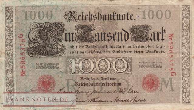 Germany - 1.000  Mark (#DEU-040c_F)