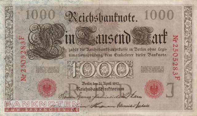 Deutschland - 1.000  Mark (#DEU-040c_VF)